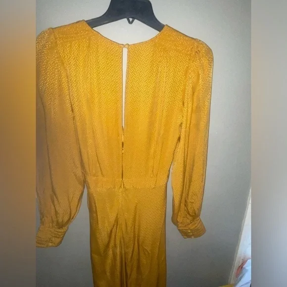 Ronny Kobo Estelle Silk Dress in Yellow ๐ป Revolve sz Medium - Picture 15 of 15